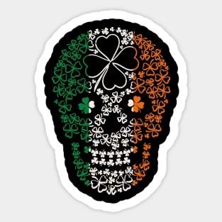 Irish Leprechaun Skull Saint Patrick's Day Sticker